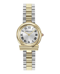 Ferragamo Ferragamo Womens  Two Tone 28mm Bracelet Fashion Watch
