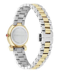 Ferragamo Womens Two Tone 28mm Bracelet Fashion Watch