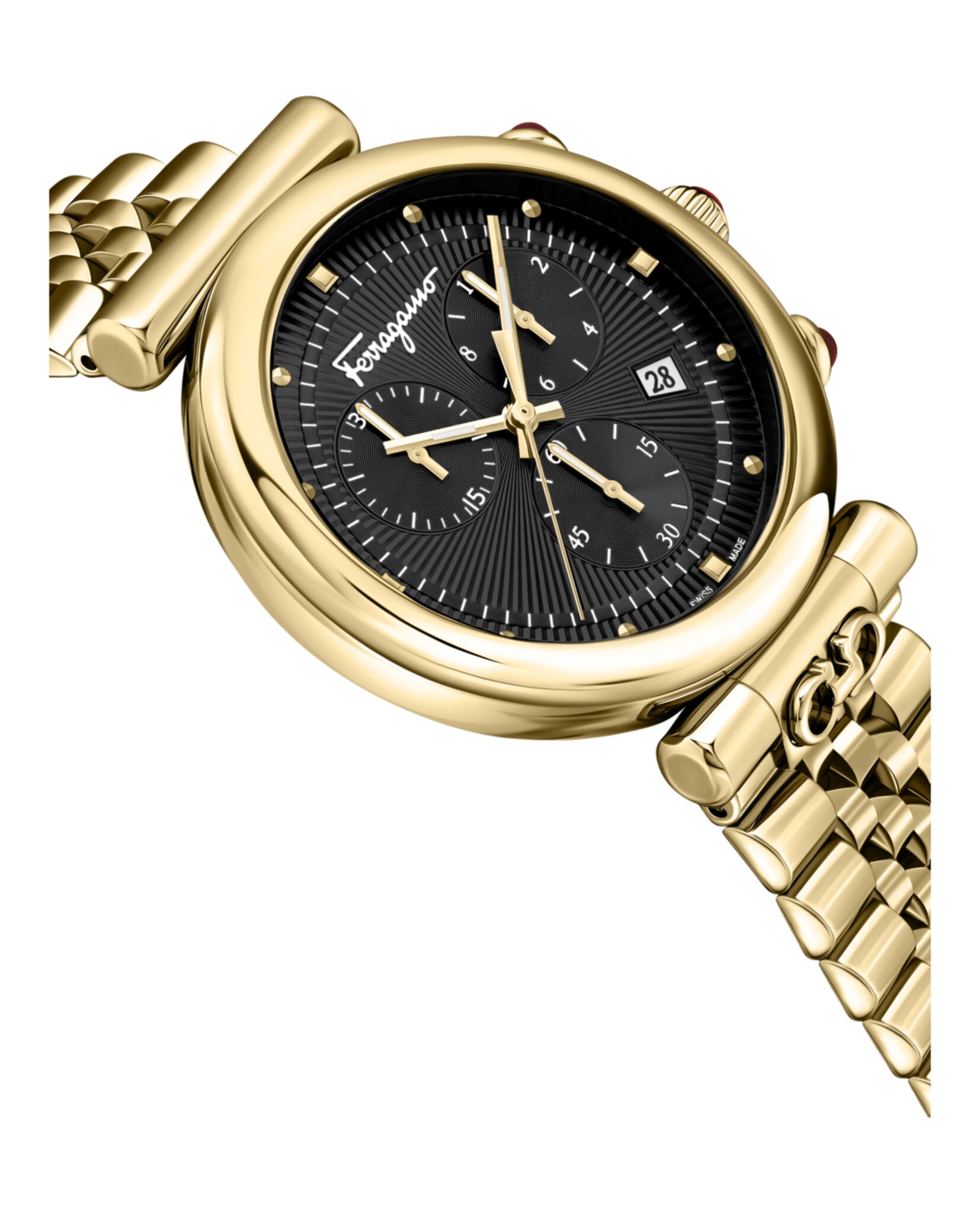 Ferragamo Womens Gold 40mm Bracelet Fashion Watch