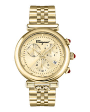 Ferragamo Womens  Gold 40mm Bracelet Fashion Watch