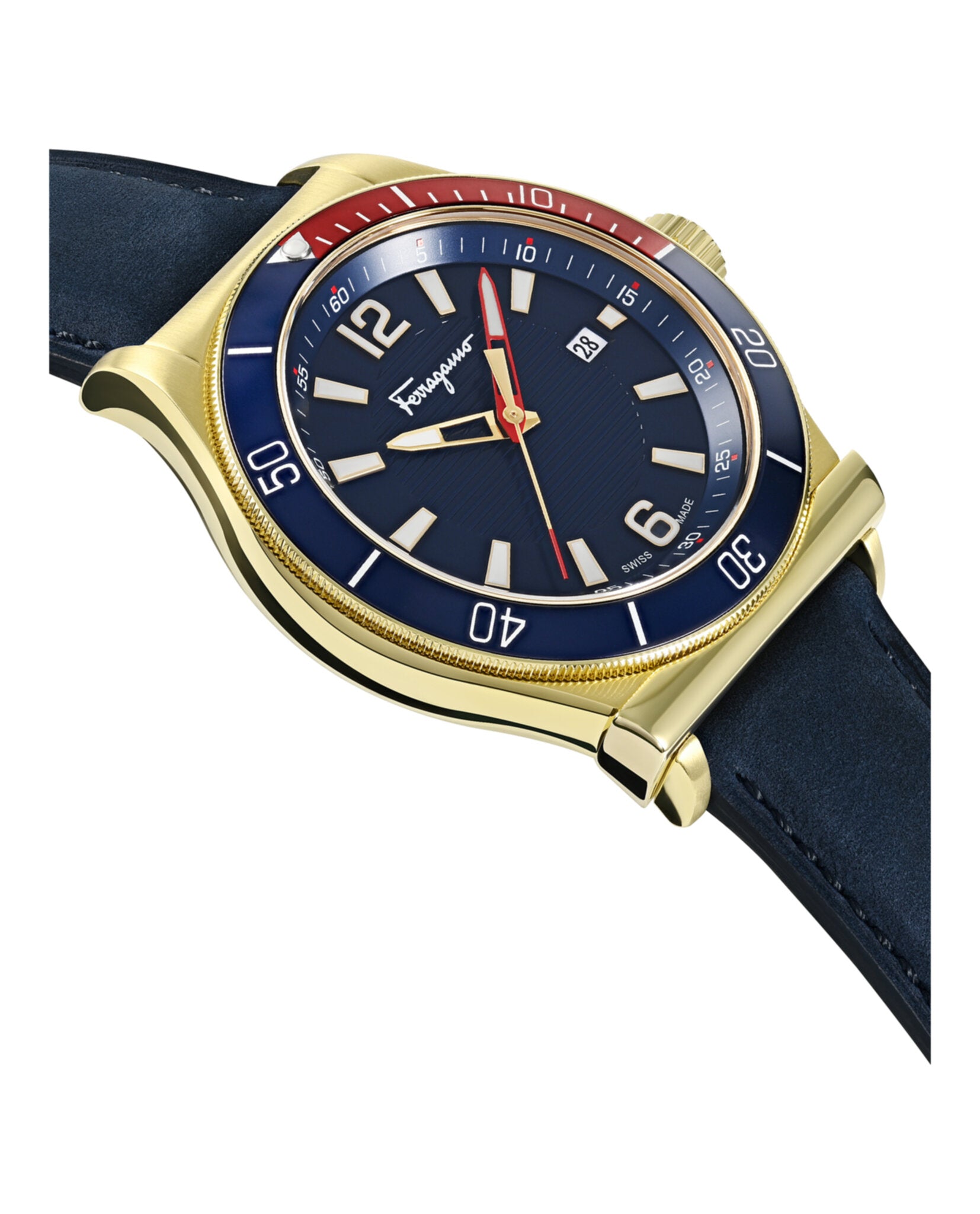Ferragamo Mens Ferragamo 1898 Sport 44mm Strap Fashion Watch