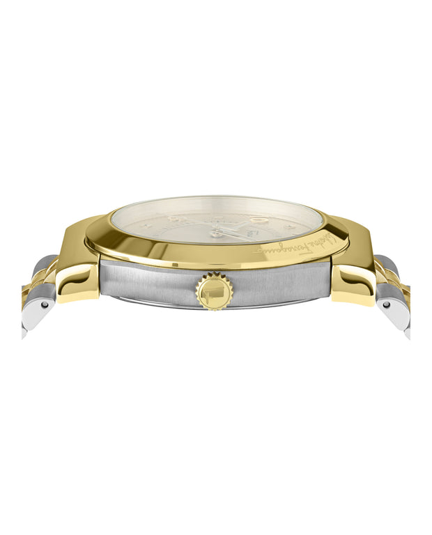 Ferragamo Mens Vega IP Yellow Gold 38mm Bracelet Fashion Watch