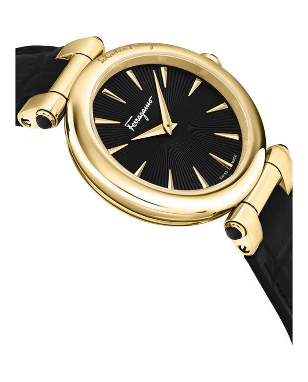 Ferragamo Womens Idillio Gold 36mm Strap Fashion Watch