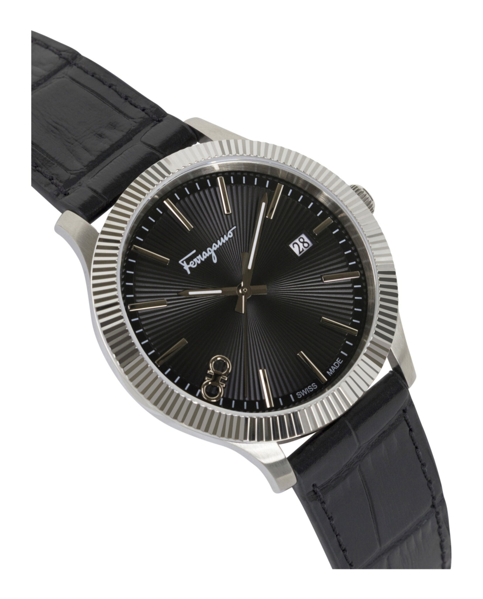 Ferragamo Ferragamo Mens  Stainless Steel 40mm Strap Fashion Watch