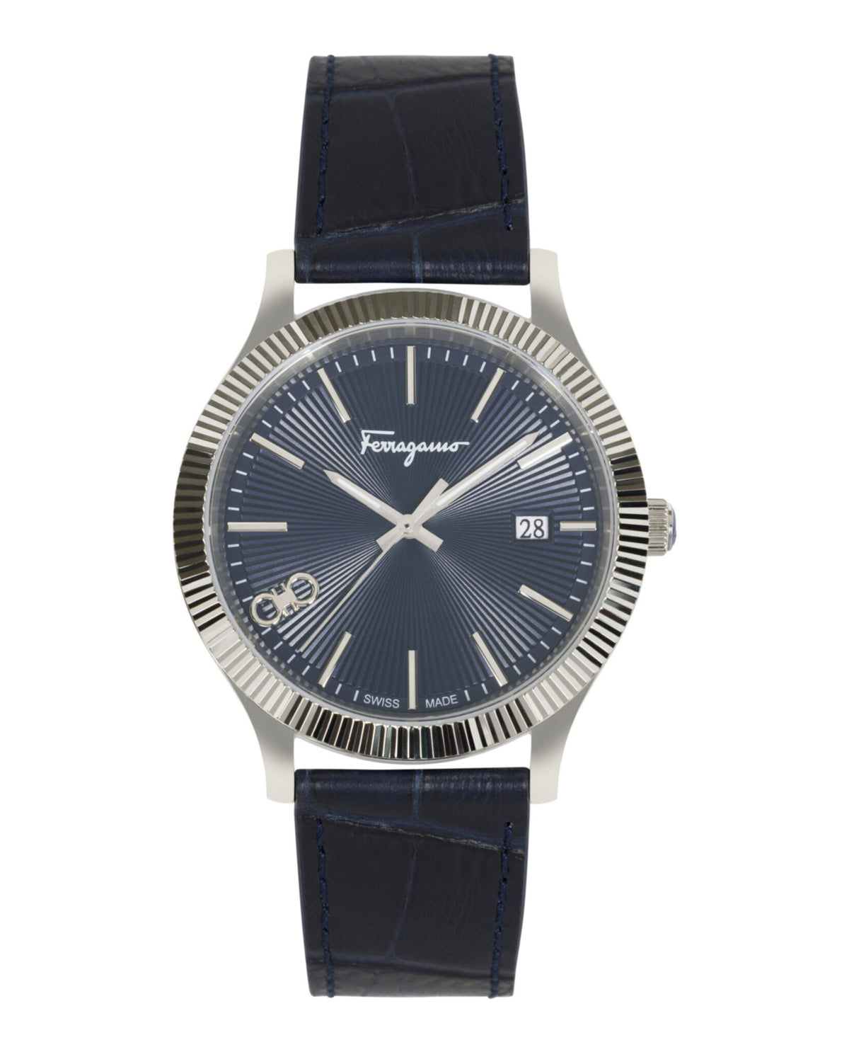 Ferragamo Ferragamo Mens  Stainless Steel 40mm Strap Fashion Watch