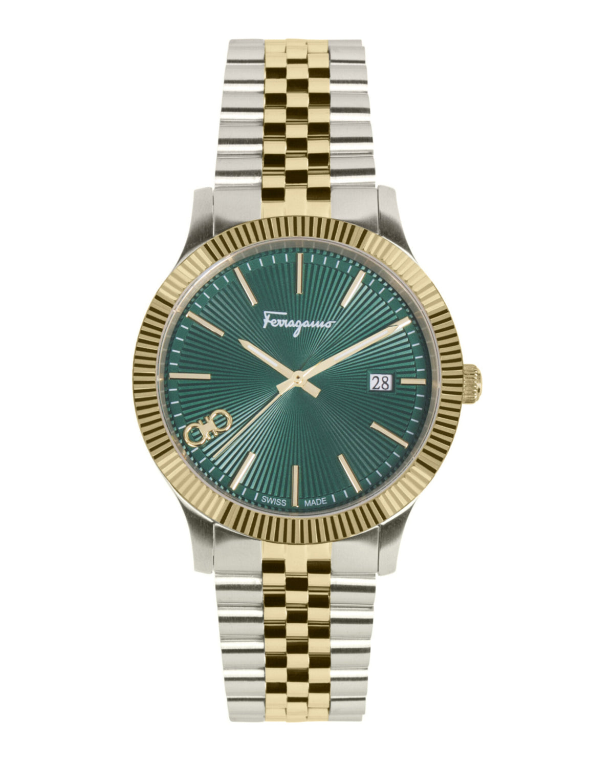 Ferragamo Ferragamo Mens  Two Tone 40mm Bracelet Fashion Watch