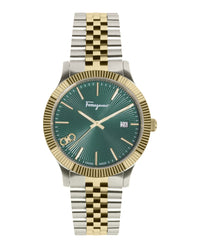 Ferragamo Ferragamo Mens  Two Tone 40mm Bracelet Fashion Watch