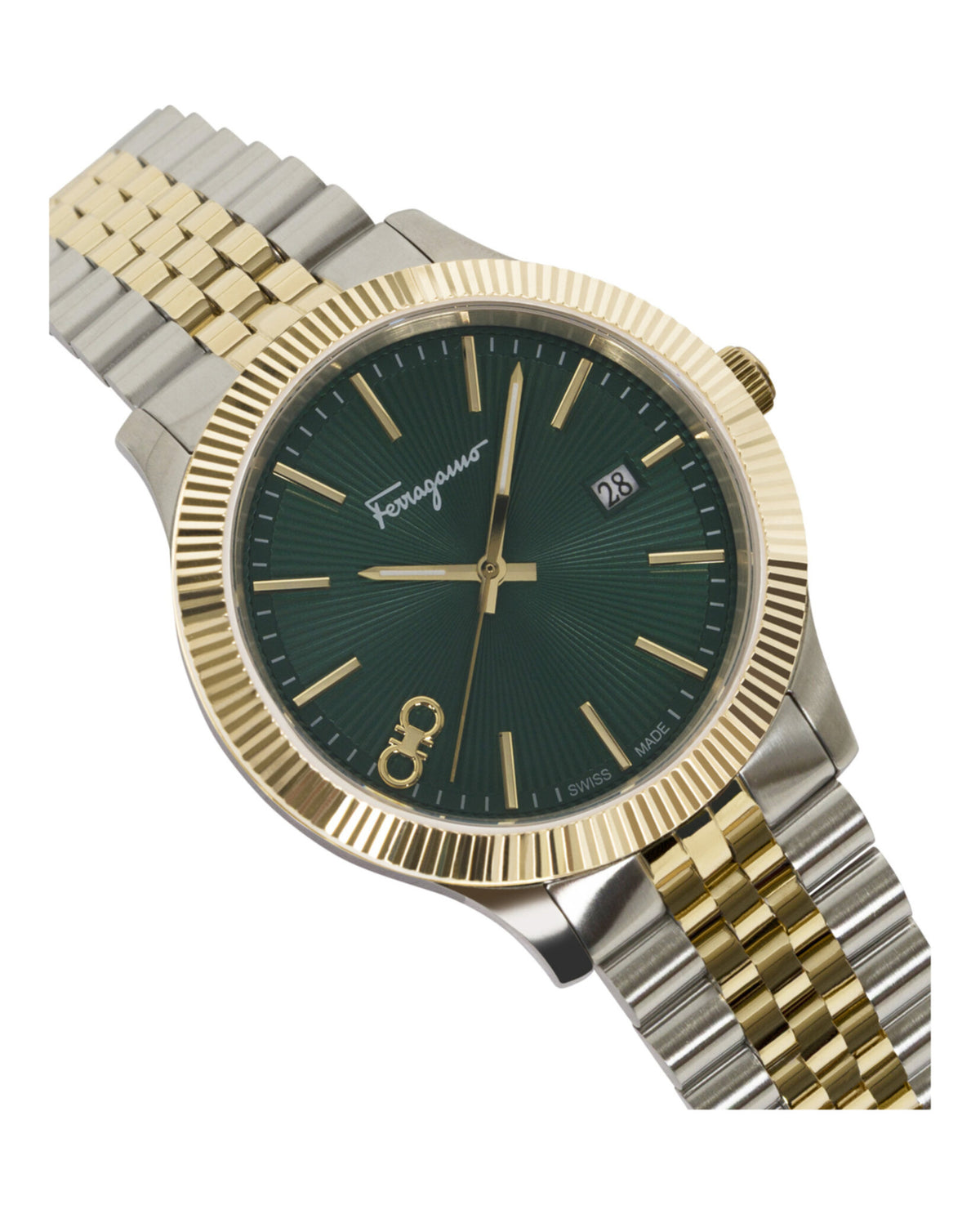 Ferragamo Ferragamo Mens  Two Tone 40mm Bracelet Fashion Watch