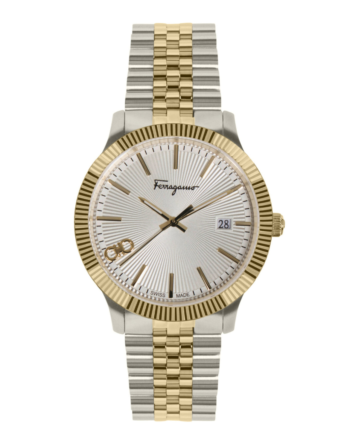 Ferragamo Ferragamo Mens  Two Tone 40mm Bracelet Fashion Watch