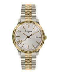 Ferragamo Ferragamo Mens  Two Tone 40mm Bracelet Fashion Watch
