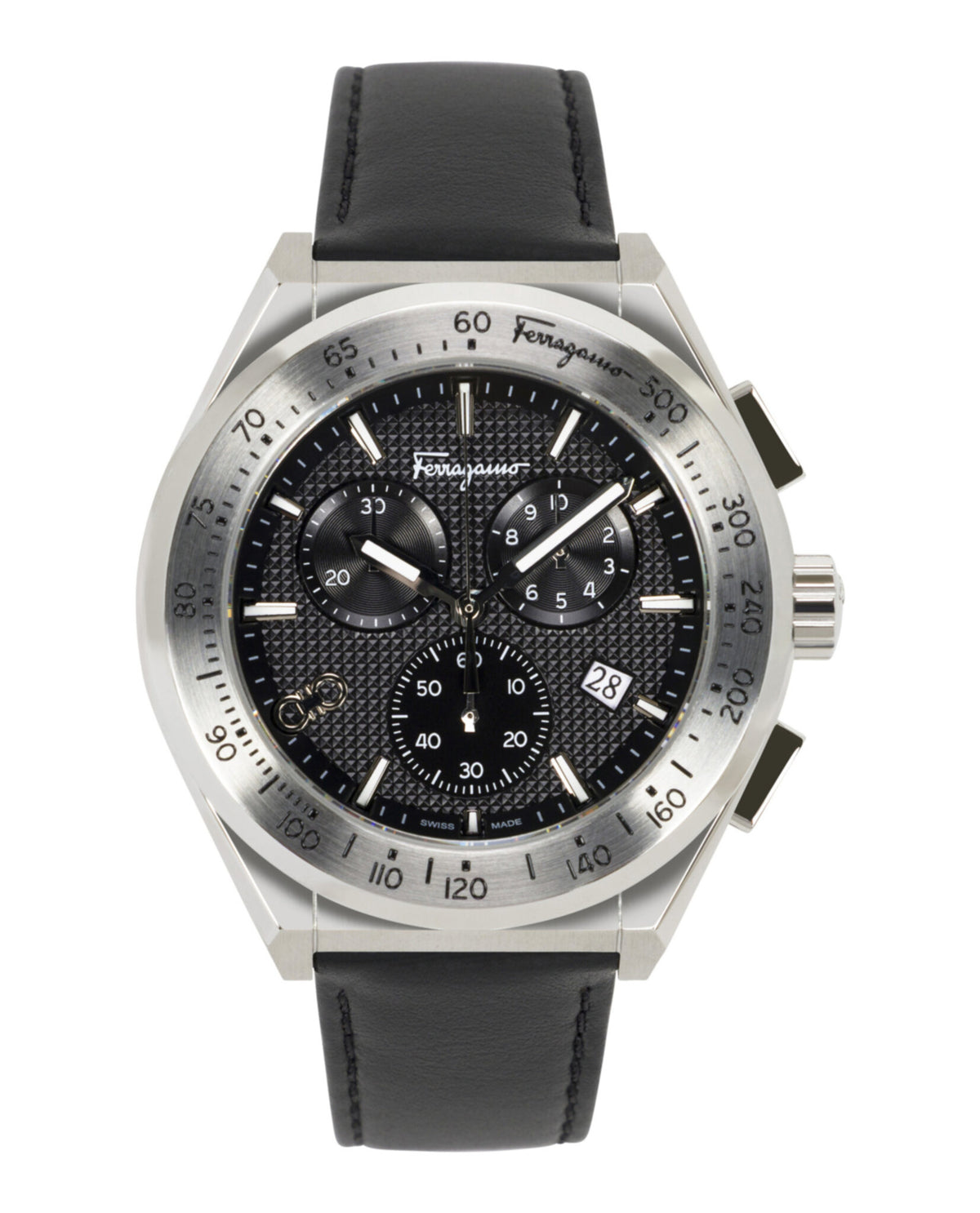 Ferragamo Ferragamo Mens  Stainless Steel 42mm Strap Fashion Watch