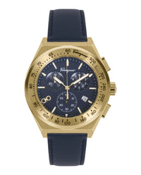 Ferragamo Ferragamo Mens  Gold 42mm Strap Fashion Watch