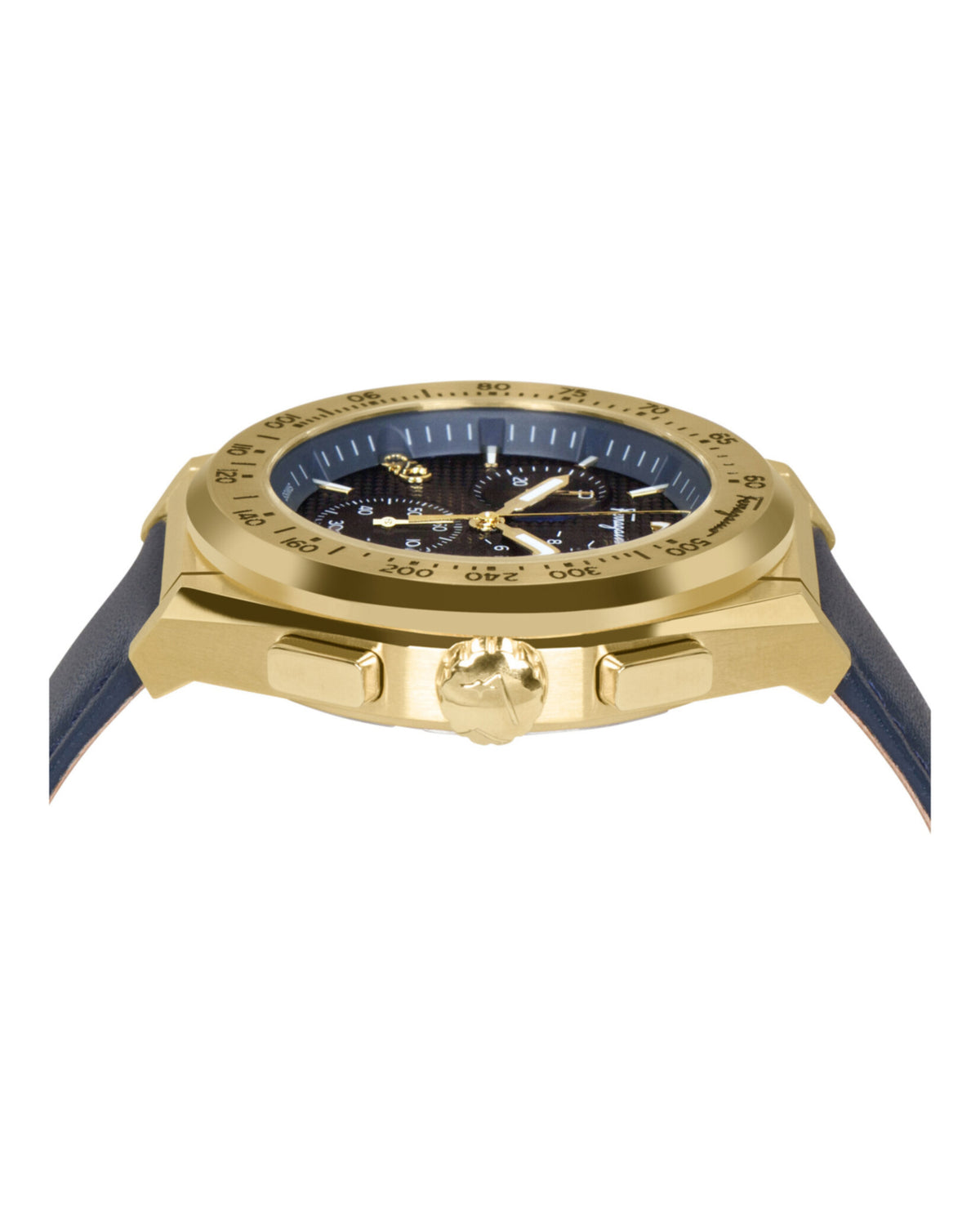 Ferragamo Ferragamo Mens  Gold 42mm Strap Fashion Watch