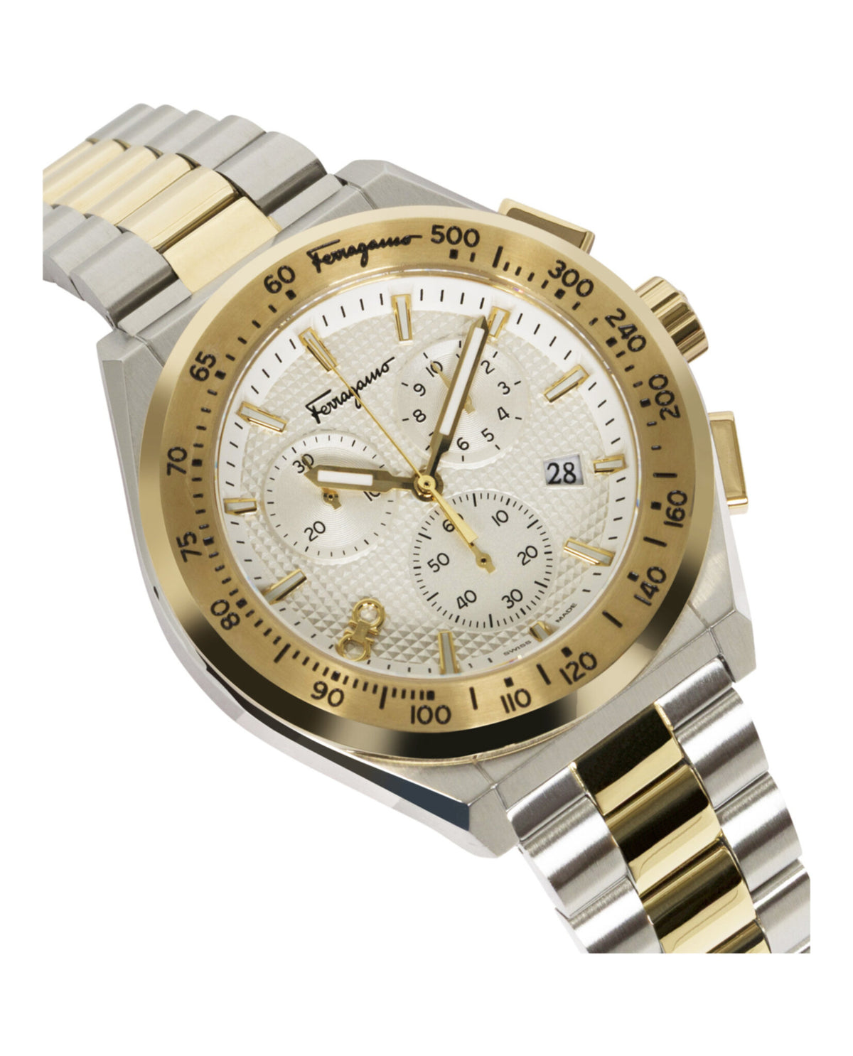Ferragamo Mens TT IPYG/SS 42mm Bracelet Fashion Watch