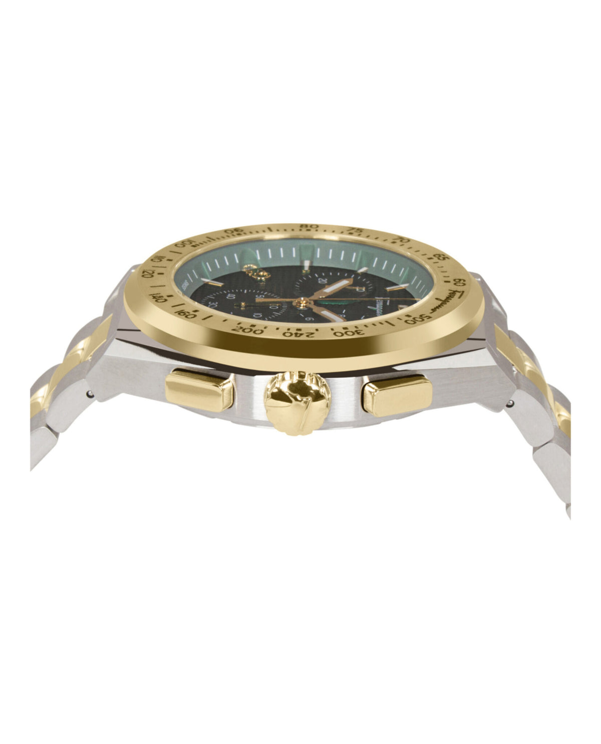 Ferragamo Ferragamo Mens  Two Tone 42mm Bracelet Fashion Watch