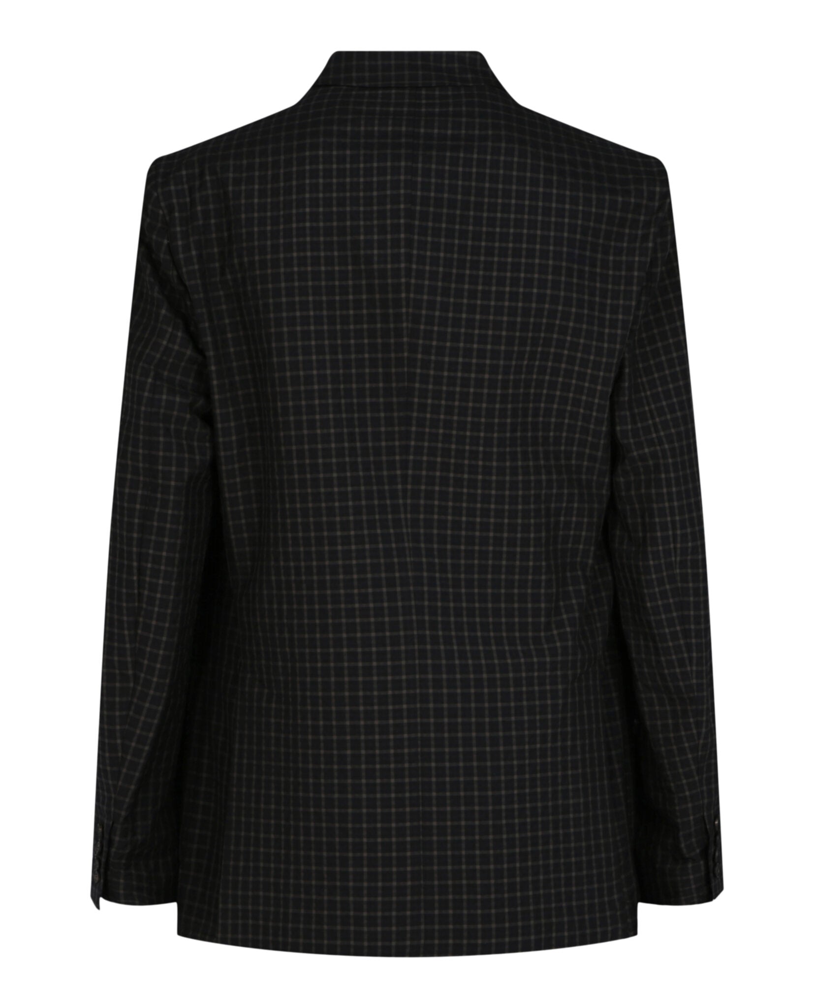 Brioni Mens Double-Breasted Check Pattern Blazer