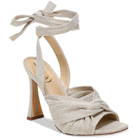 Lenora Womens Knot-Front Square Toe Heels