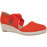 Kascade Womens Canvas Strappy Espadrilles Tropical Orange Canvas