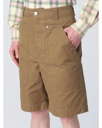 Isabel Marant Cargo Shorts with Pockets Men Kaki