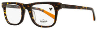 Shinola Modified Rectangle Eyeglasses SH15002 242 Amber Tortoise 51mm Amber Tortoise