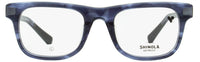 Shinola Modified Rectangle Eyeglasses SH15002 461 Blue Havana 51mm