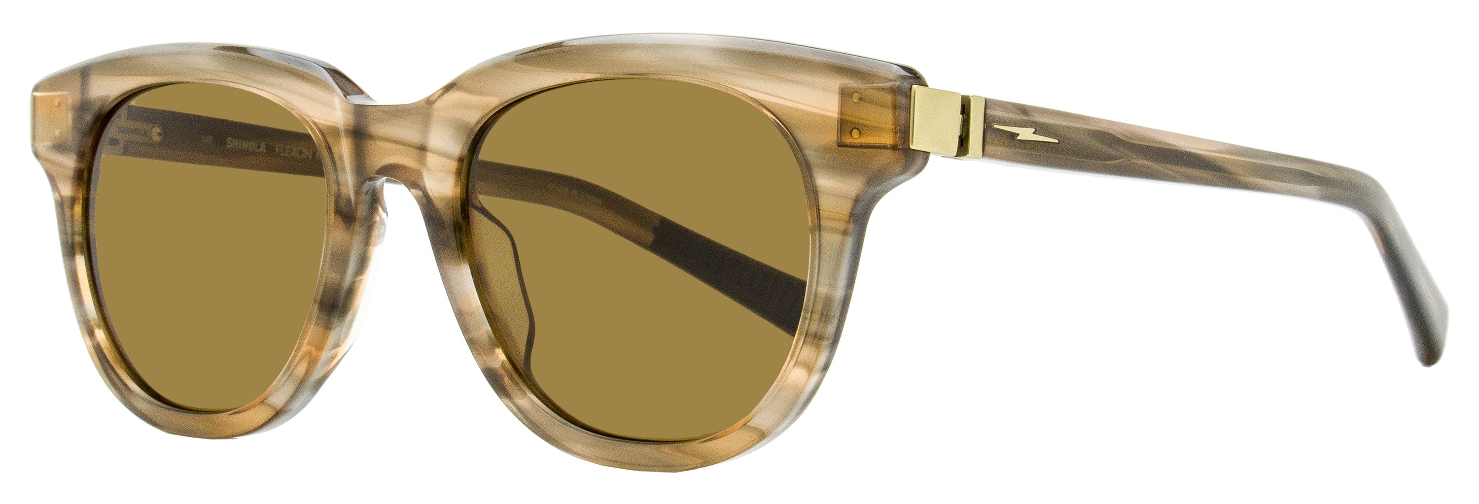 Shinola Soft Rectangular Sunglasses SH1501S 690 Mink Horn 51mm Mink Horn