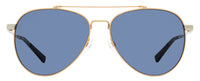 Shinola Flexon Pilot Sunglasses SH2101SL 781 Gold/Silver 60mm