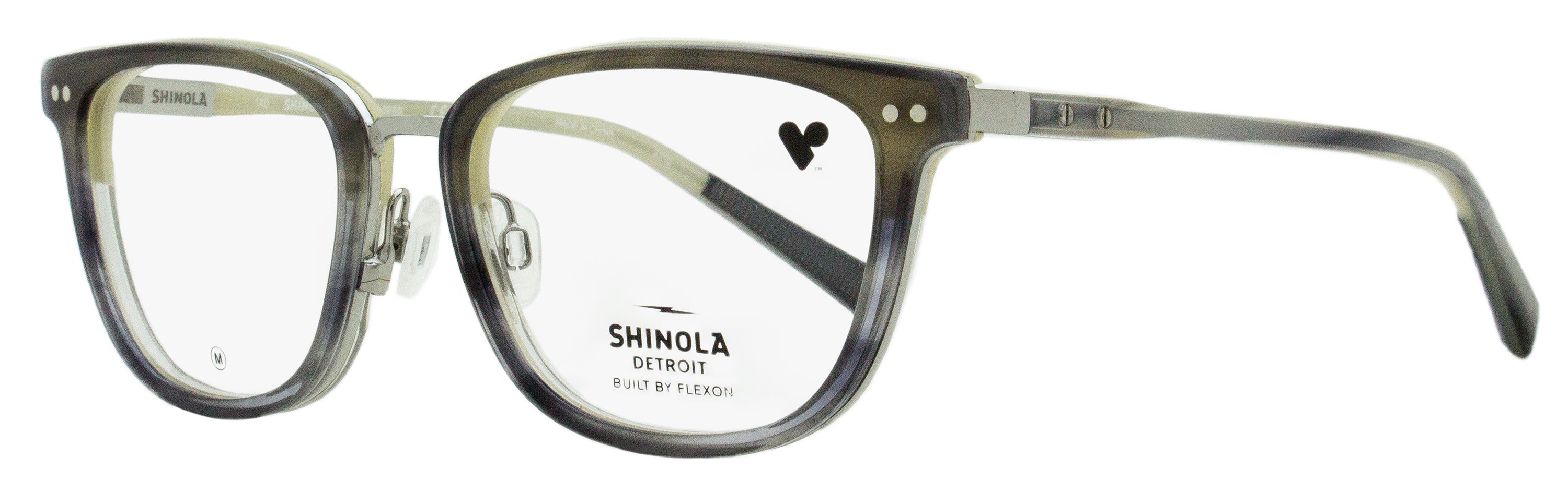 Shinola Memory Metal Eyeglasses SH27000 261 Taupe Horn 52mm Taupe Horn