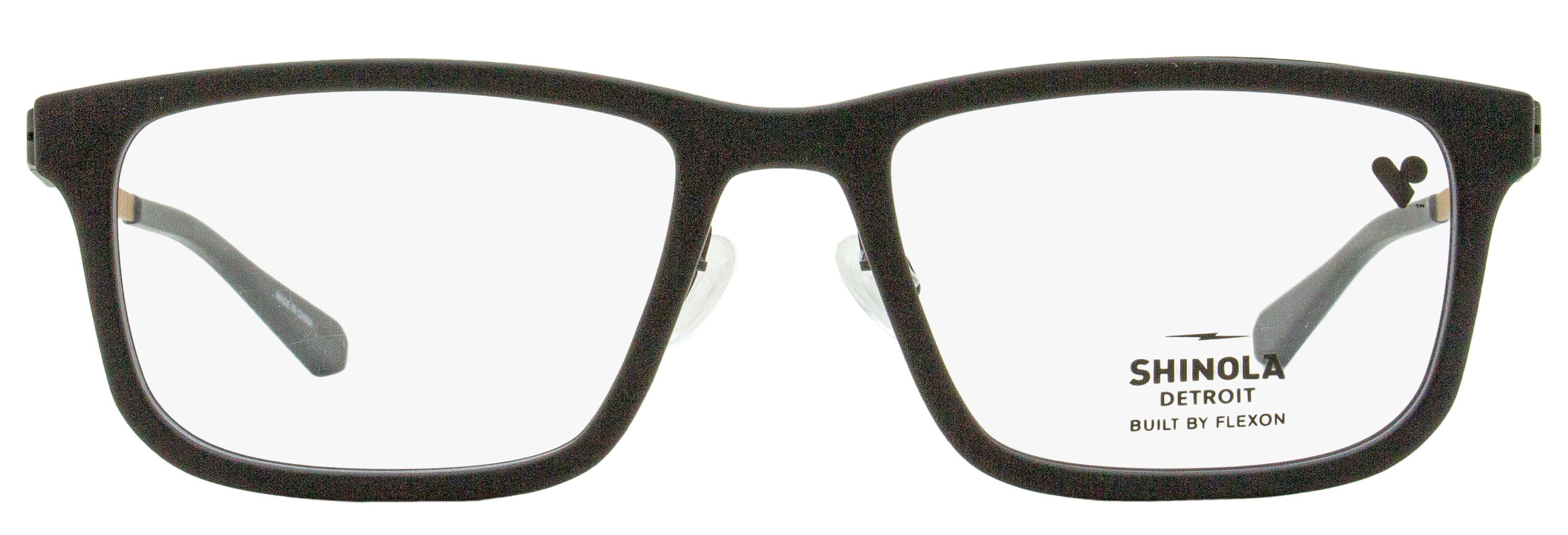 Shinola Flexon Temple Eyeglasses SH37000 001 Matte Black/Gold 55mm