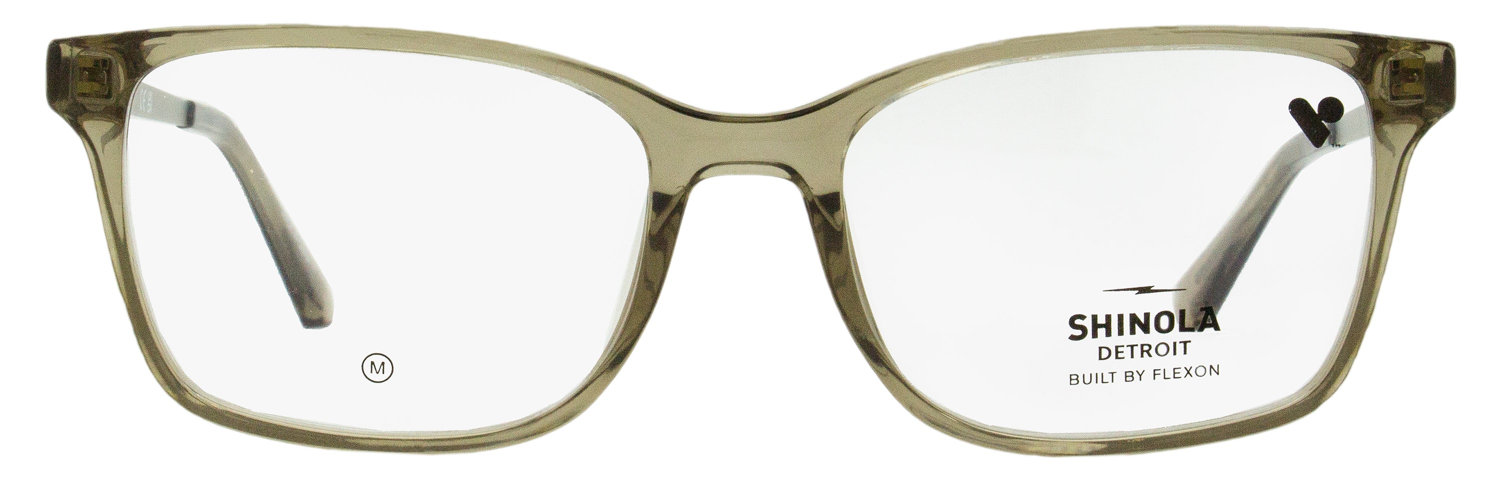 Shinola Flexon Rectangular Eyeglasses SH37003 278 Crystal Fog 53mm