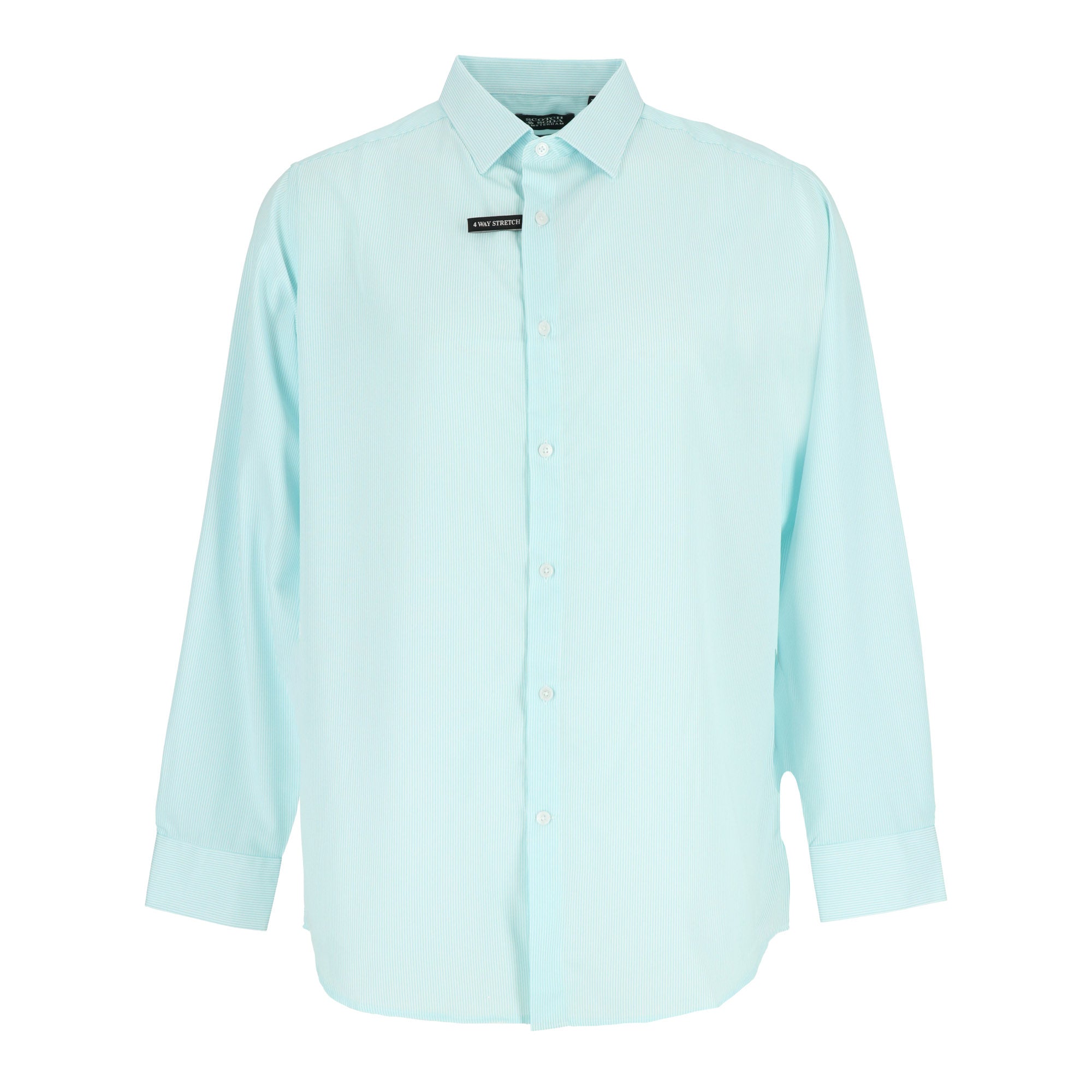 Scotch & Soda Mens White/Green Dress Shirt