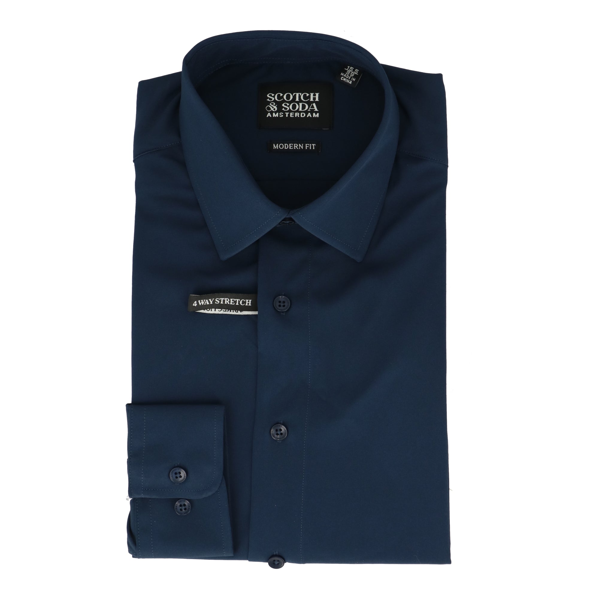 Scotch & Soda Mens Navy Dress Shirt Navy