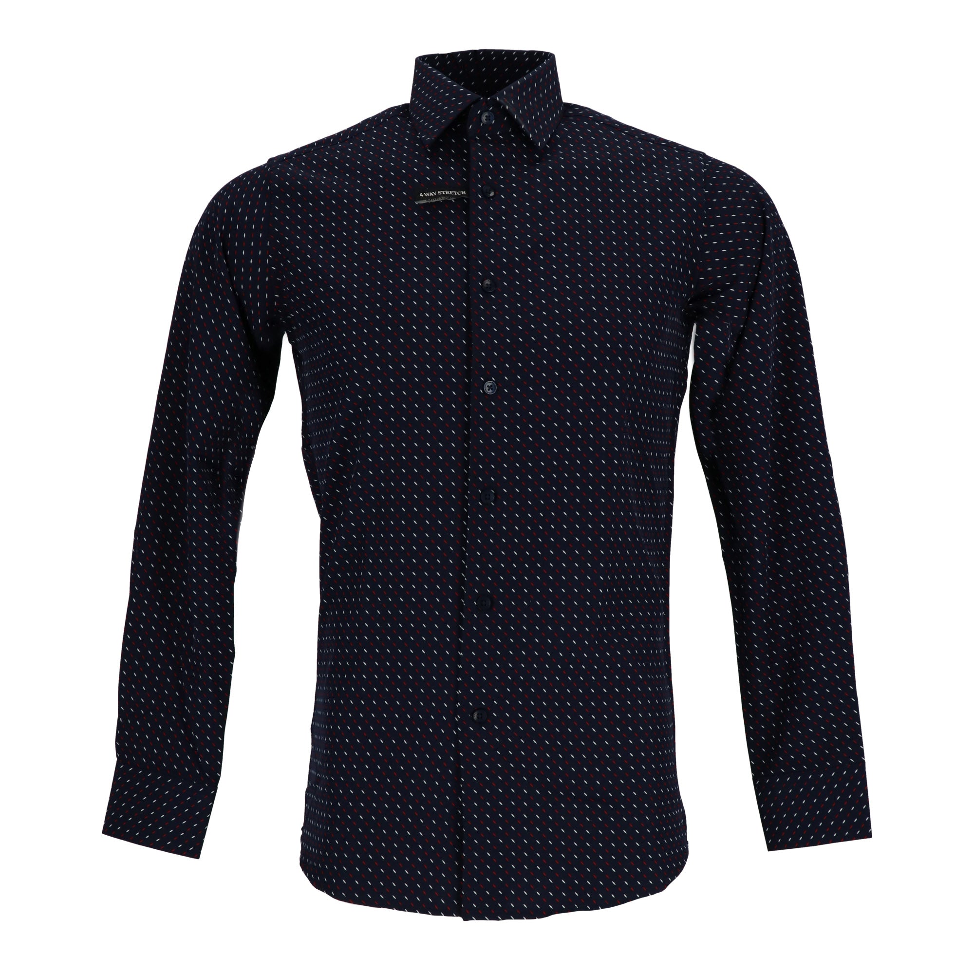 Scotch & Soda Mens Navy Multi Dress Shirt