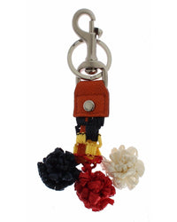 Dolce & Gabbana Dolce Gabbana Keychain Multicolor Raffia Pompoms