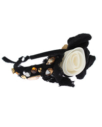 Dolce & Gabbana Dolce Gabbana Headband Floral Hair Accessory Women Black Hair Accessories