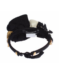 Dolce & Gabbana Dolce Gabbana Headband Floral Hair Accessory Women Black Hair Accessories