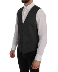 Dolce & Gabbana Gray Pinstripe Vest Classic Fit Men