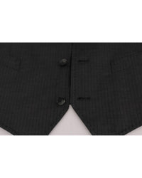 Dolce & Gabbana Gray Pinstripe Vest Classic Fit Men