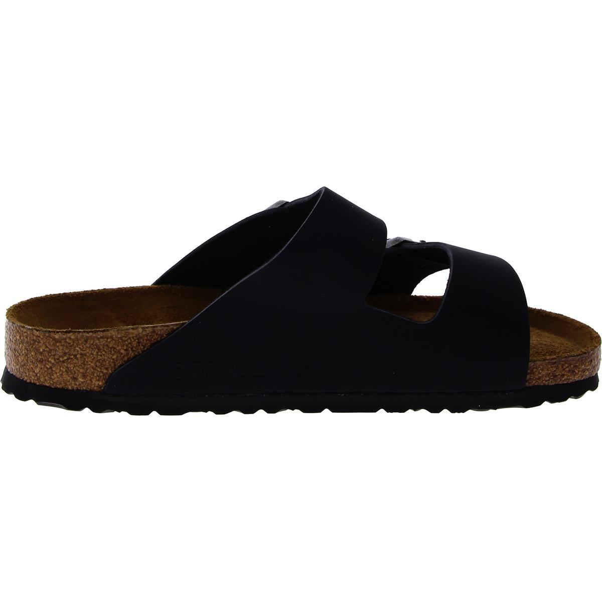 Womens Leather Slip On Slide Sandals