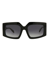Just Cavalli Womens Square/Rectangle Shiny Black Fashion Designer Eyewear Shiny Black