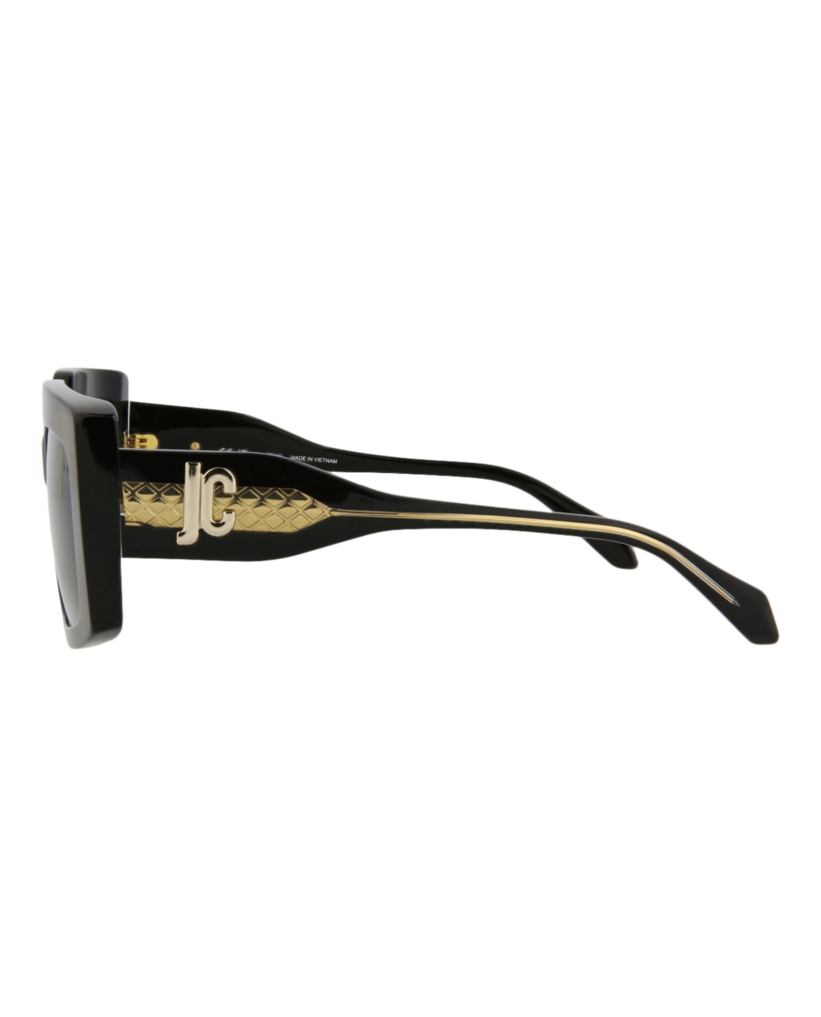 Just Cavalli Womens Square/Rectangle Shiny Black Fashion Designer Eyewear
