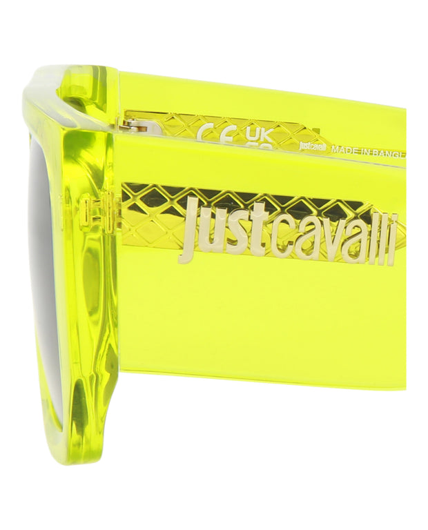 Just Cavalli Unisex Navigator Shiny Transp.Green Fashion Designer Eyewear