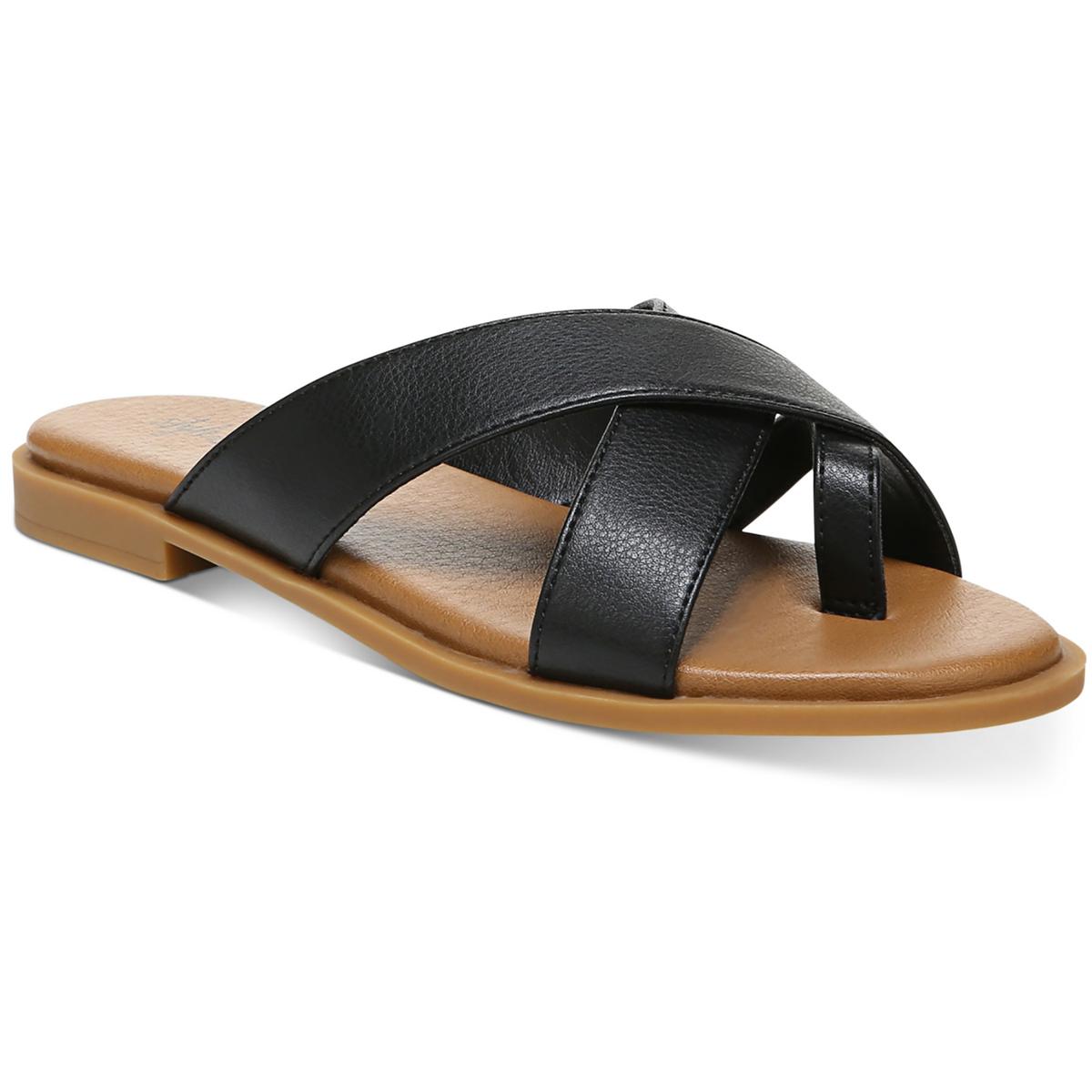 Carolyn Womens Slip On Flat Slide Sandals