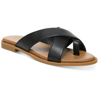 Carolyn Womens Slip On Flat Slide Sandals