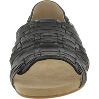 Native Womens Faux Leather Peep-Toe Huarache Sandals