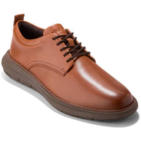 Mens Solid Faux Leather Oxfords 11 Medium British Tan