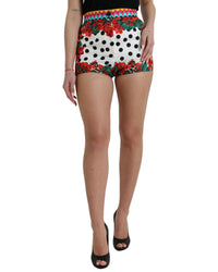 Dolce & Gabbana Floral Print High Waist Shorts Multicolor