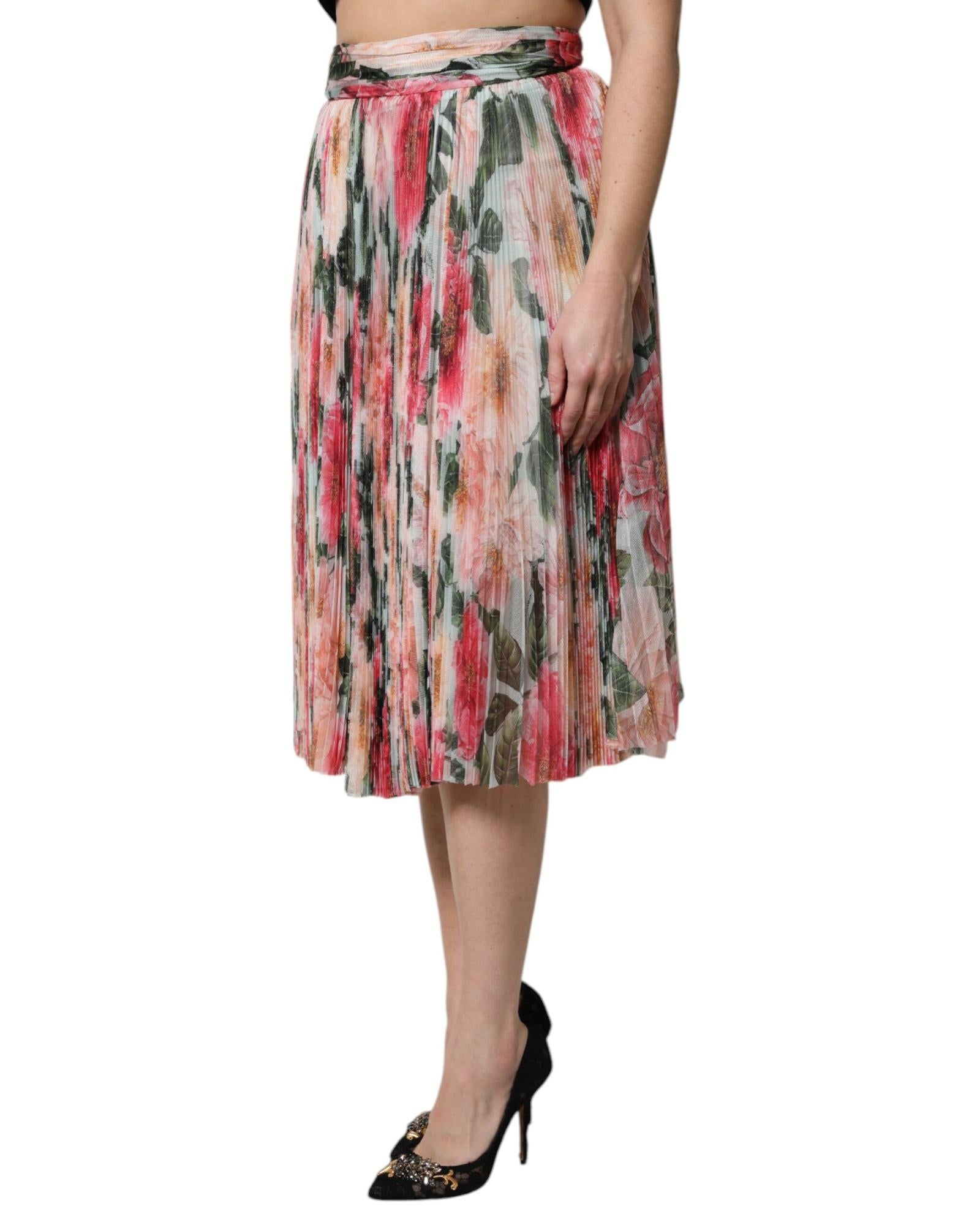 Dolce & Gabbana Floral Pleated Midi Skirt Women Multicolor