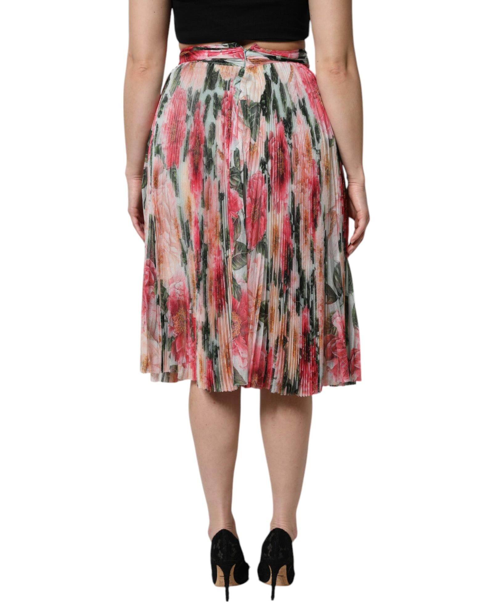 Dolce & Gabbana Floral Pleated Midi Skirt Women Multicolor