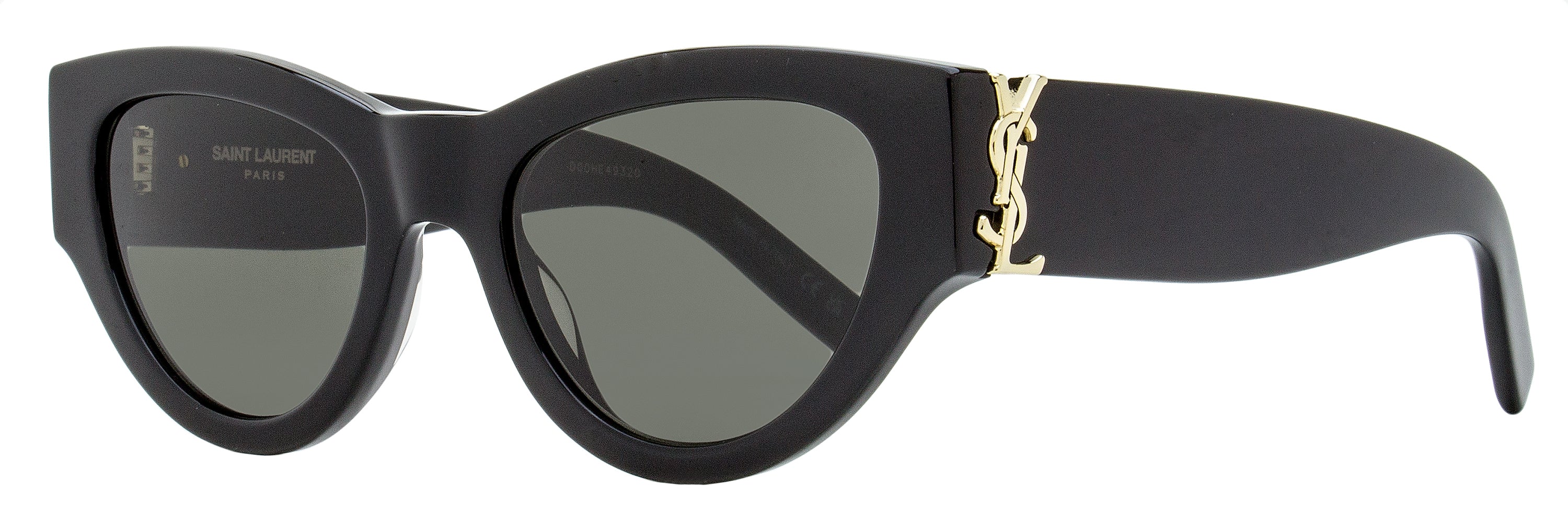 Saint Laurent Monogram Sunglasses SL M94 001 Black 53mm Black
